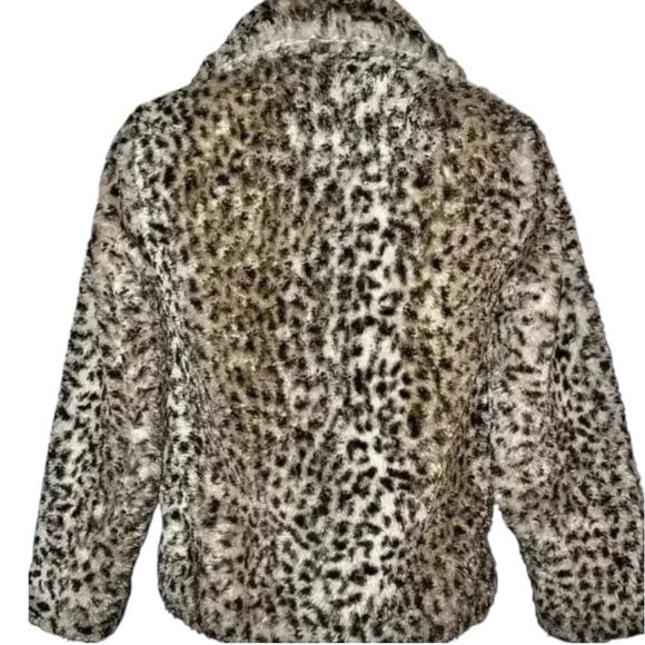 ME JANE Girls Animal Print Faux Fur Waist Length Coat——-Size 14/16 (GIRLS) - Picture 2 of 4